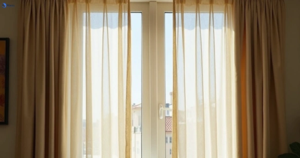 Dusty and dull curtains in bonnyrigg-heights-nsw before steam cleaning